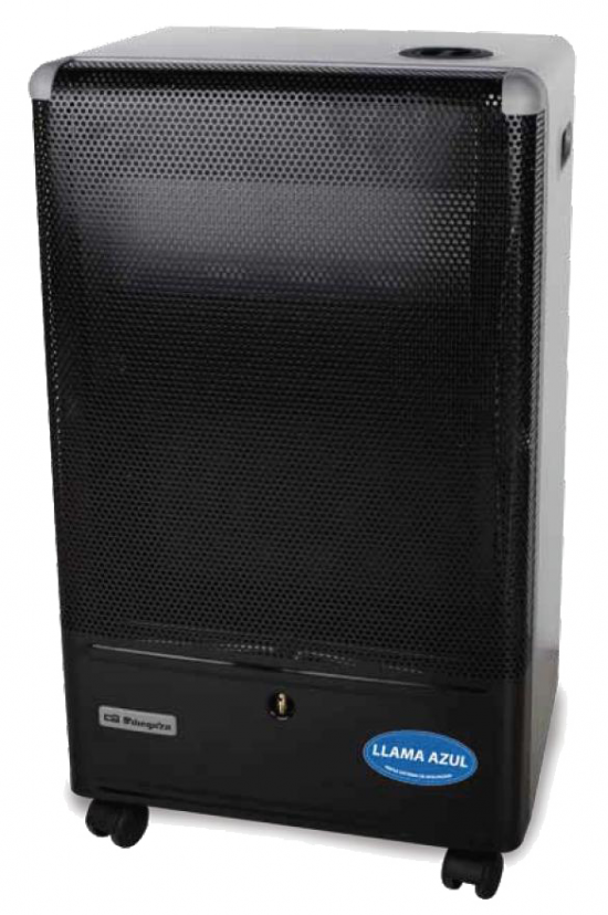 Estufa gas Orbegozo HBF90 4200W, llama azul, propano / butano, negro